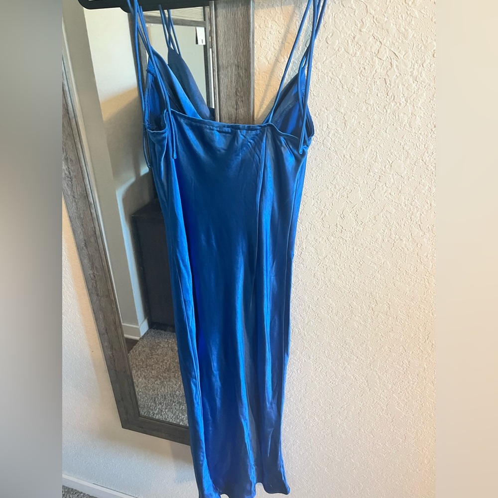 Slip Into The Night Midi Dress Blue - Picture 7 of 9
